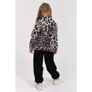 Костюм двойка детский "Мия" КД-12 флис (р-ры: 122-146) леопард