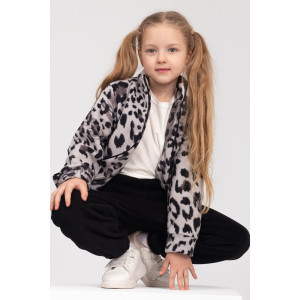 Костюм двойка детский "Мия" КД-12 флис (р-ры: 122-146) леопард