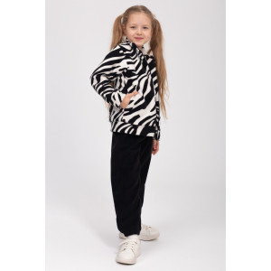 Костюм двойка детский "Мия" КД-12 флис (р-ры: 122-146) зебра Костюм двойка детский "Мия" КД-12 флис (р-ры: 122-146) зебра