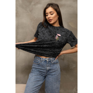 Футболка женская 2156/1 кулирка (р-ры: 42-56) черный