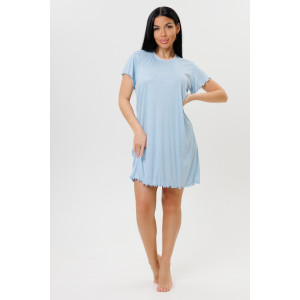 Сорочка женская 2256/2 компьютерка (р-ры: 44-52) голубой