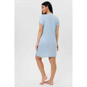 Сорочка женская 2256/2 компьютерка (р-ры: 44-52) голубой