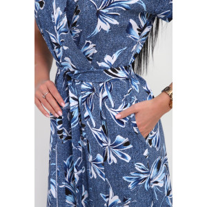 Халат женский 01069 кулирка (р-ры: 44-62) синий