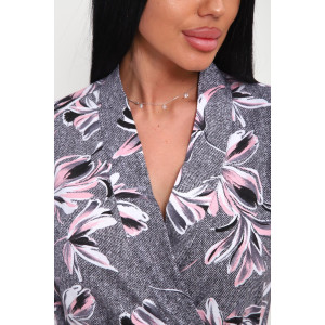 Халат женский 01069 кулирка (р-ры: 44-62) серый