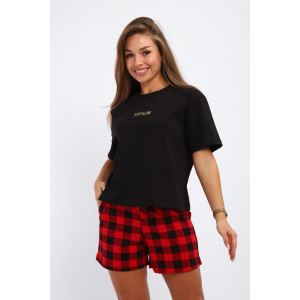 Костюм двойка женский №238.1 кулирка (р-ры: 44-54) красный