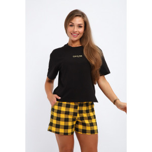 Костюм двойка женский №238 кулирка (р-ры: 44-54) желтый