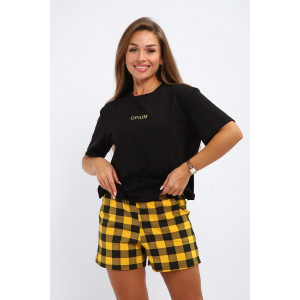 Костюм двойка женский №238 кулирка (р-ры: 44-54) желтый