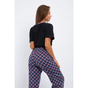 Костюм двойка женский №239 кулирка (р-ры: 46-60) синий