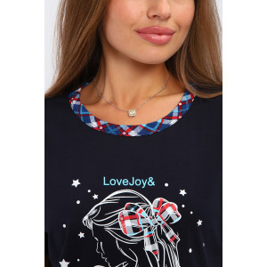 Костюм двойка женский №239 кулирка (р-ры: 46-60) синий