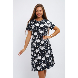 Платье женское №240.1 кулирка (р-ры: 48-62) синий