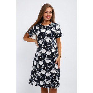 Платье женское №240.1 кулирка (р-ры: 48-62) синий