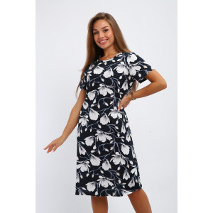 Платье женское №240.1 кулирка (р-ры: 48-62) синий