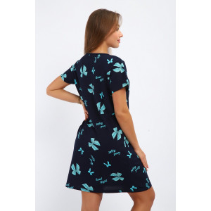 Туника женская №242 кулирка (р-ры: 44-58) синий Туника женская №242 кулирка (р-ры: 44-58) синий