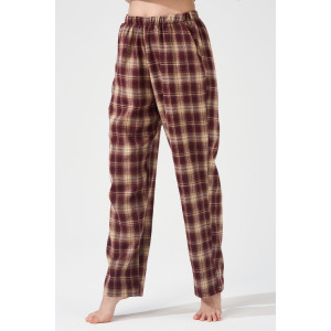 Пижама женская "Счастливый билет" 2435-К/Ф кулирка-фланель (р-ры: 46-56) бордовый