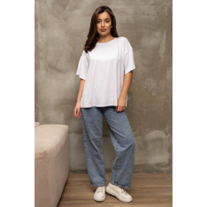 Футболка женская 2159 вискоза (р-ры: 48-58) белый