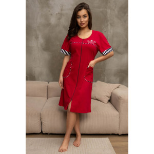 Халат женский 2119 кулирка (р-ры: 48-62) бордовый