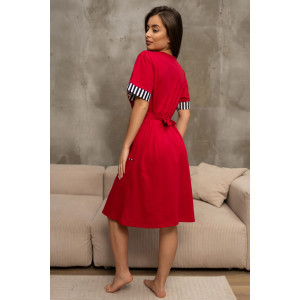 Халат женский 2119 кулирка (р-ры: 48-62) бордовый