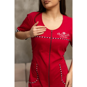 Халат женский 2119 кулирка (р-ры: 48-62) бордовый