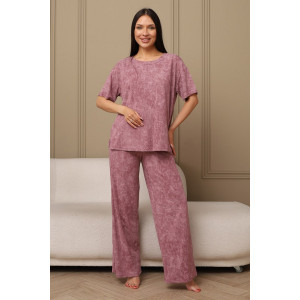 Костюм двойка женский 724 кулирка (р-ры: 44-54) сухая роза-варенка Костюм двойка женский 724 кулирка (р-ры: 44-54) сухая роза-варенка