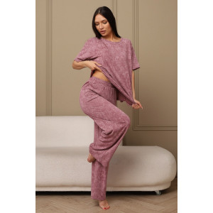 Костюм двойка женский 724 кулирка (р-ры: 44-54) сухая роза-варенка Костюм двойка женский 724 кулирка (р-ры: 44-54) сухая роза-варенка