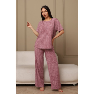 Костюм двойка женский 724 кулирка (р-ры: 44-54) сухая роза-варенка Костюм двойка женский 724 кулирка (р-ры: 44-54) сухая роза-варенка