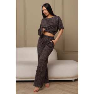 Костюм двойка женский 724 кулирка (р-ры: 44-54) шоколадный-варенка Костюм двойка женский 724 кулирка (р-ры: 44-54) шоколадный-варенка