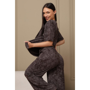 Костюм двойка женский 724 кулирка (р-ры: 44-54) шоколадный-варенка Костюм двойка женский 724 кулирка (р-ры: 44-54) шоколадный-варенка