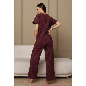 Костюм двойка женский 729 футер 2-х нитка пенье (р-ры: 44-54) винный-варенка Костюм двойка женский 729 футер 2-х нитка пенье (р-ры: 44-54) винный-варенка