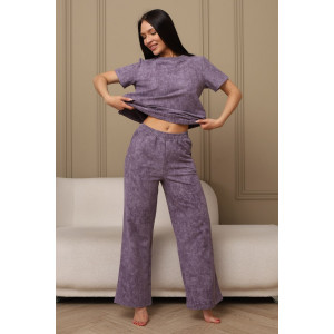 Костюм двойка женский 729 футер 2-х нитка пенье (р-ры: 44-54) сиреневый-варенка Костюм двойка женский 729 футер 2-х нитка пенье (р-ры: 44-54) сиреневый-варенка