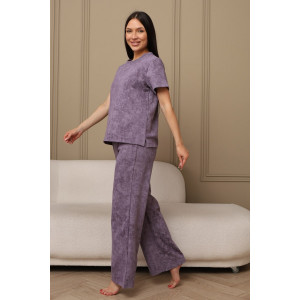 Костюм двойка женский 729 футер 2-х нитка пенье (р-ры: 44-54) сиреневый-варенка Костюм двойка женский 729 футер 2-х нитка пенье (р-ры: 44-54) сиреневый-варенка