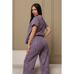 Костюм двойка женский 729 футер 2-х нитка пенье (р-ры: 44-54) сиреневый-варенка Костюм двойка женский 729 футер 2-х нитка пенье (р-ры: 44-54) сиреневый-варенка