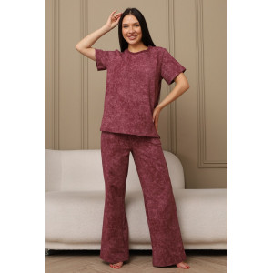 Костюм двойка женский 729 футер 2-х нитка пенье (р-ры: 44-54) бордовый-варенка Костюм двойка женский 729 футер 2-х нитка пенье (р-ры: 44-54) бордовый-варенка