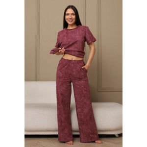 Костюм двойка женский 729 футер 2-х нитка пенье (р-ры: 44-54) бордовый-варенка Костюм двойка женский 729 футер 2-х нитка пенье (р-ры: 44-54) бордовый-варенка