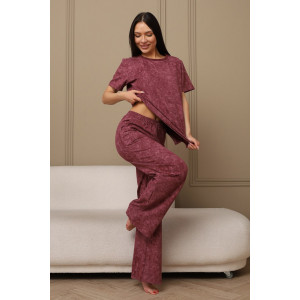 Костюм двойка женский 729 футер 2-х нитка пенье (р-ры: 44-54) бордовый-варенка Костюм двойка женский 729 футер 2-х нитка пенье (р-ры: 44-54) бордовый-варенка