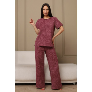 Костюм двойка женский 729 футер 2-х нитка пенье (р-ры: 44-54) бордовый-варенка Костюм двойка женский 729 футер 2-х нитка пенье (р-ры: 44-54) бордовый-варенка