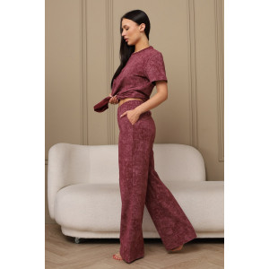 Костюм двойка женский 729 футер 2-х нитка пенье (р-ры: 44-54) бордовый-варенка Костюм двойка женский 729 футер 2-х нитка пенье (р-ры: 44-54) бордовый-варенка