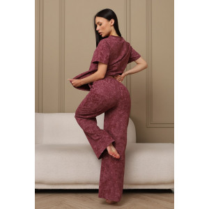 Костюм двойка женский 729 футер 2-х нитка пенье (р-ры: 44-54) бордовый-варенка Костюм двойка женский 729 футер 2-х нитка пенье (р-ры: 44-54) бордовый-варенка