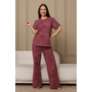 Костюм двойка женский 729 футер 2-х нитка пенье (р-ры: 44-54) бордовый-варенка Костюм двойка женский 729 футер 2-х нитка пенье (р-ры: 44-54) бордовый-варенка