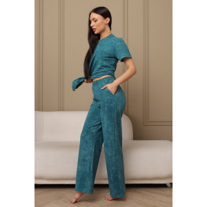 Костюм двойка женский 729 футер 2-х нитка пенье (р-ры: 44-54) морская волна-варенка Костюм двойка женский 729 футер 2-х нитка пенье (р-ры: 44-54) морская волна-варенка