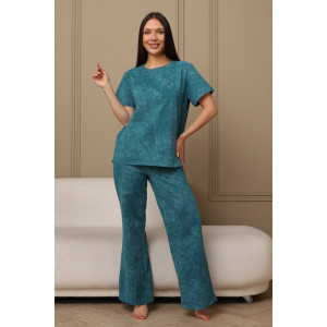 Костюм двойка женский 729 футер 2-х нитка пенье (р-ры: 44-54) морская волна-варенка Костюм двойка женский 729 футер 2-х нитка пенье (р-ры: 44-54) морская волна-варенка