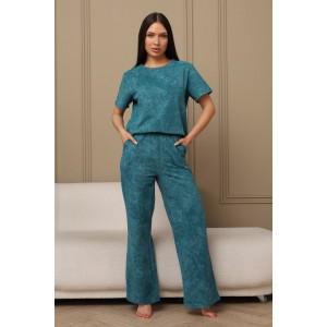 Костюм двойка женский 729 футер 2-х нитка пенье (р-ры: 44-54) морская волна-варенка Костюм двойка женский 729 футер 2-х нитка пенье (р-ры: 44-54) морская волна-варенка