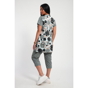 Костюм двойка женский 01072 кулирка (р-ры: 50-62) зеленый