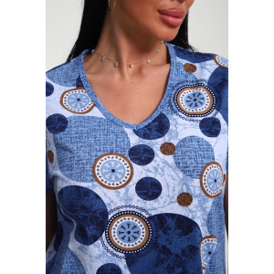 Костюм двойка женский 01072 кулирка (р-ры: 50-62) голубой