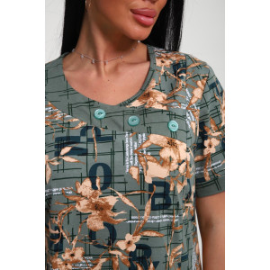 Костюм двойка женский 01070 кулирка (р-ры: 50-62) оливковый