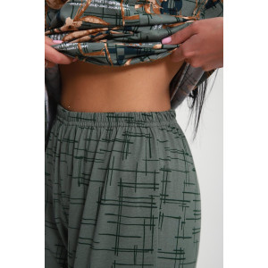 Костюм двойка женский 01070 кулирка (р-ры: 50-62) оливковый