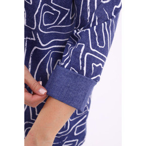 Костюм двойка женский КБЖ0050 кулирка (р-ры: 2XL-9XL) синий