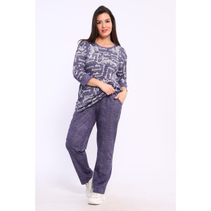 Костюм двойка женский КБЖ0050 кулирка (р-ры: 2XL-9XL) джинс