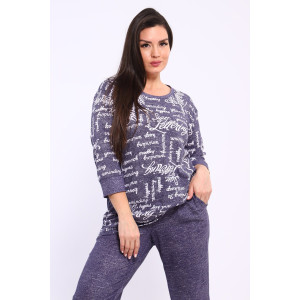 Костюм двойка женский КБЖ0050 кулирка (р-ры: 2XL-9XL) джинс