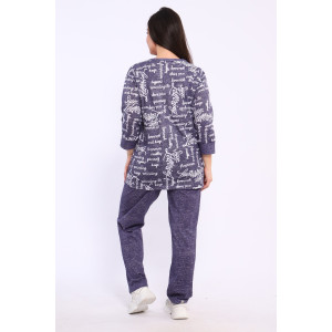 Костюм двойка женский КБЖ0050 кулирка (р-ры: 2XL-9XL) джинс