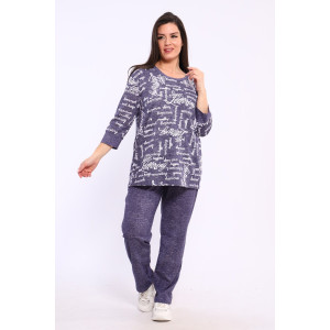 Костюм двойка женский КБЖ0050 кулирка (р-ры: 2XL-9XL) джинс